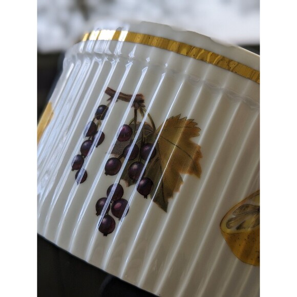 Vtg Royal Worcester Evesham 6" Gold Souffle Casserole Dish Shape 46 #2 Lemon - Picture 10 of 13